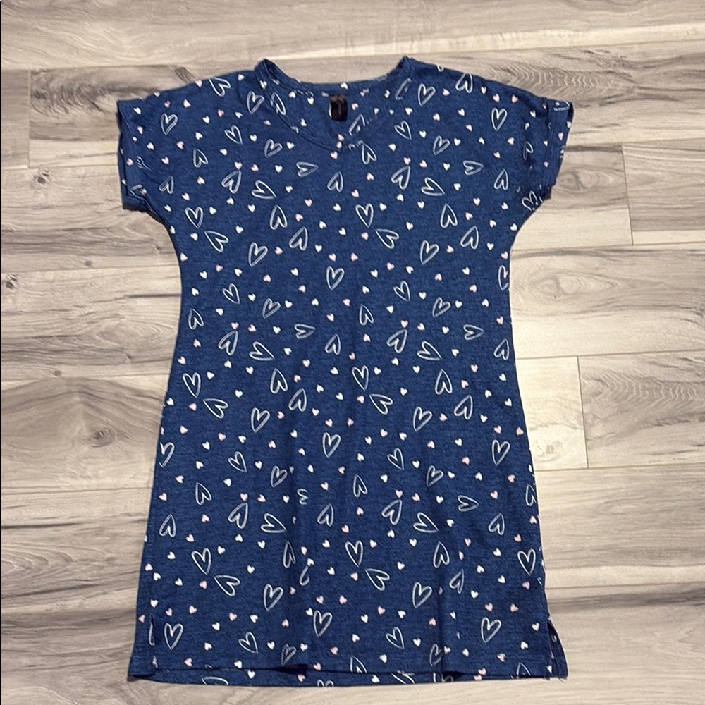 Cuddl Duds Blue Heart Print Casual panamas